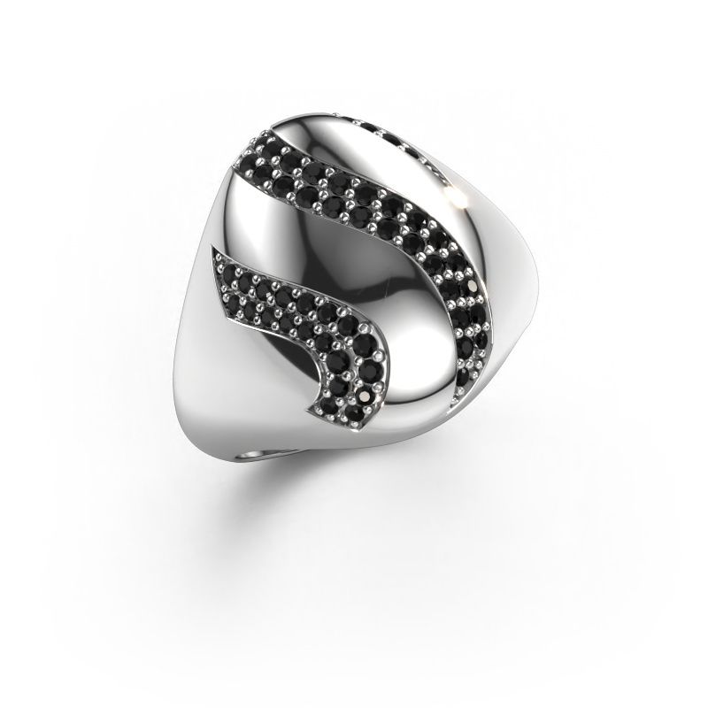 Ring Vilma 585 Weißgold Schwarz Diamant 0.399 crt