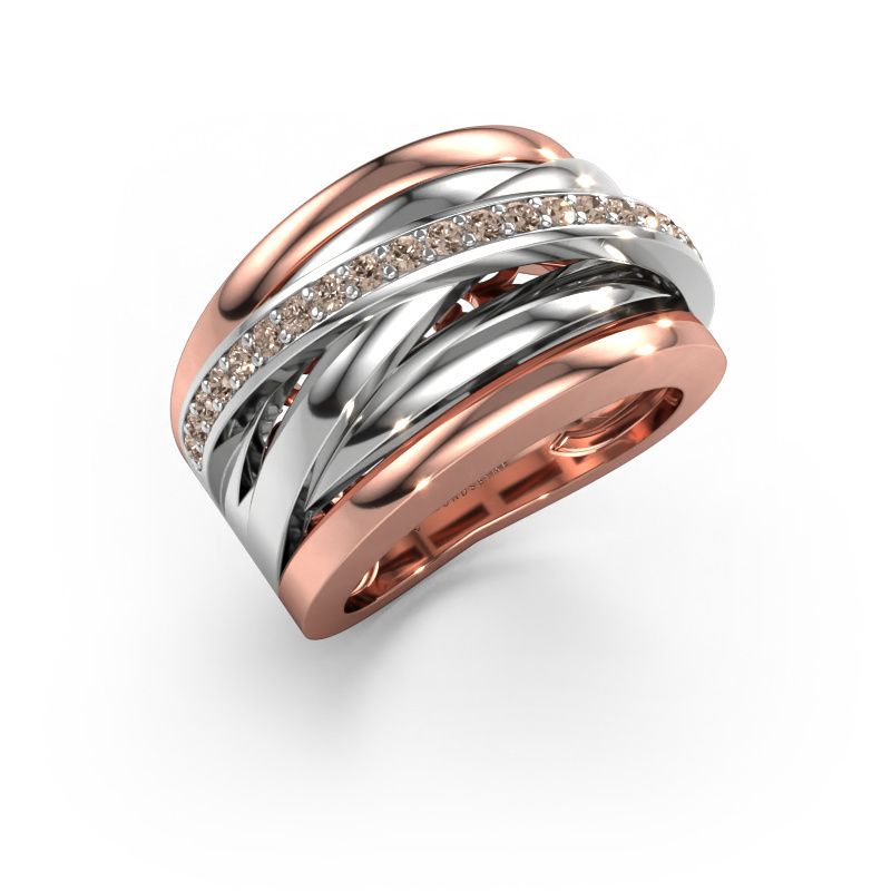 Ring Clair 1 585 rose gold brown diamond 0.315 crt