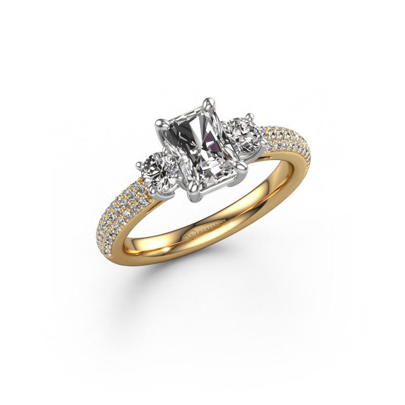Engagement ring Marielle RAD 585 gold diamond 1.67 crt