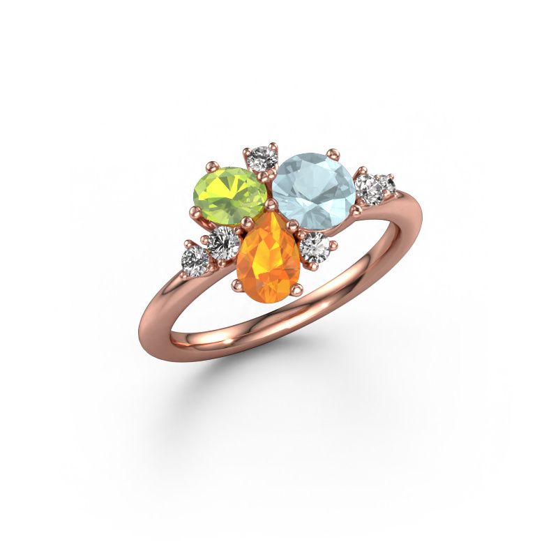 Ring Anja 585 rose gold aquamarine 5.4 mm