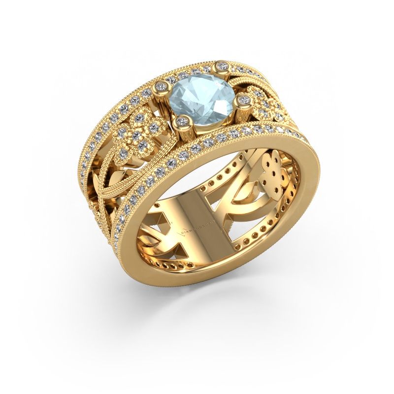 Ring Severine 585 gold aquamarine 6 mm