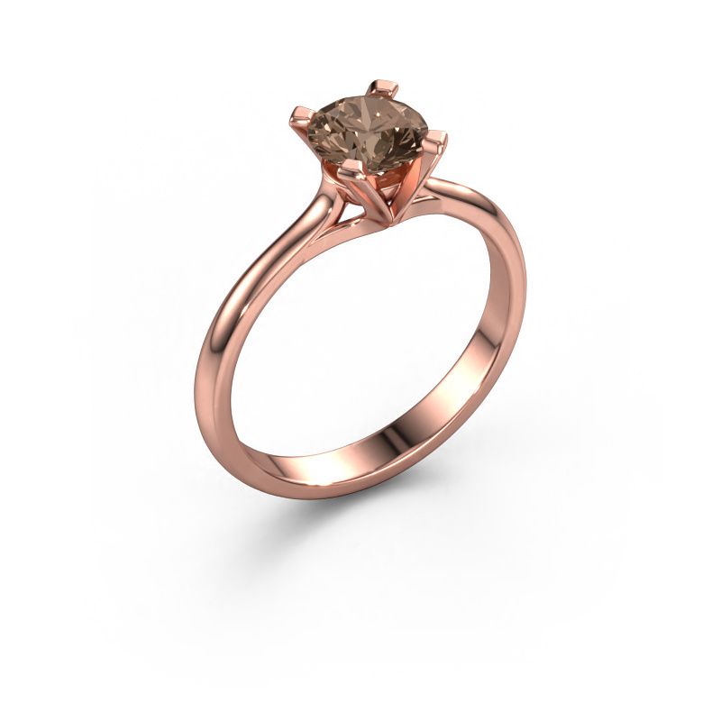 Engagement ring Isa 1 585 rose gold brown diamond 0.70 crt