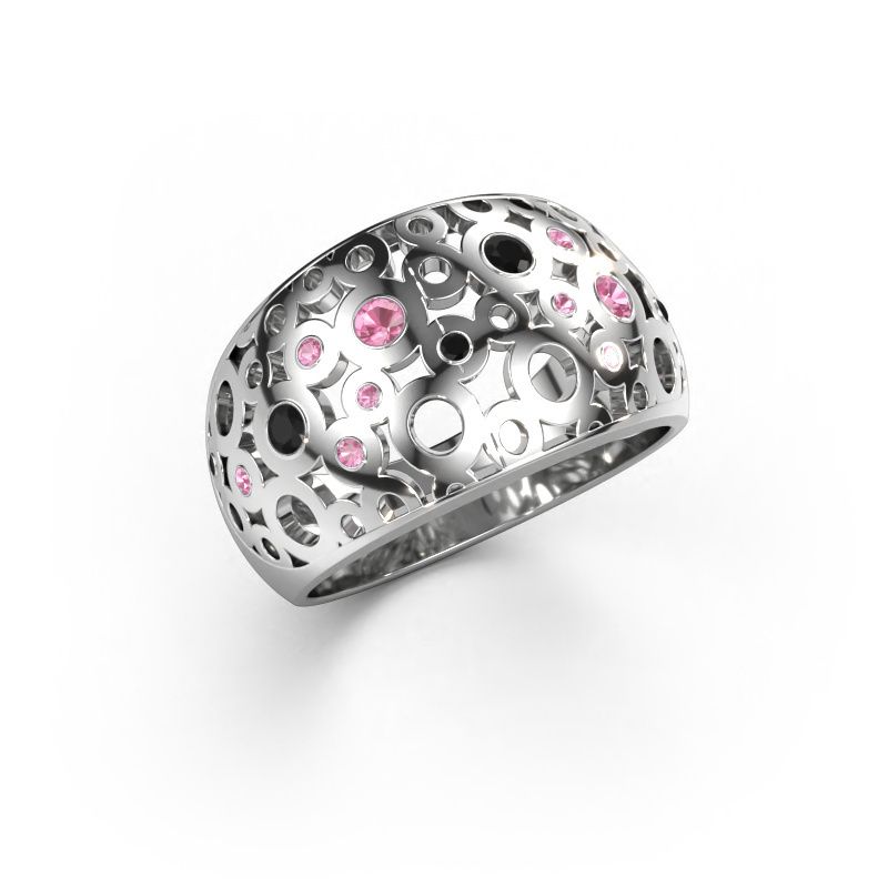 Ring Jaylinn 585 white gold pink sapphire 2.2 mm