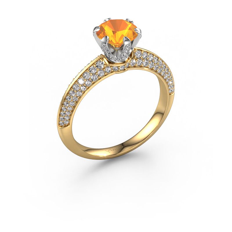 Verlovingsring Abby 585 goud citrien 6.5 mm