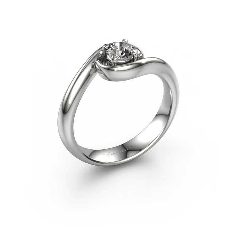 Engagement ring Linn 585 white gold diamond 0.30 crt