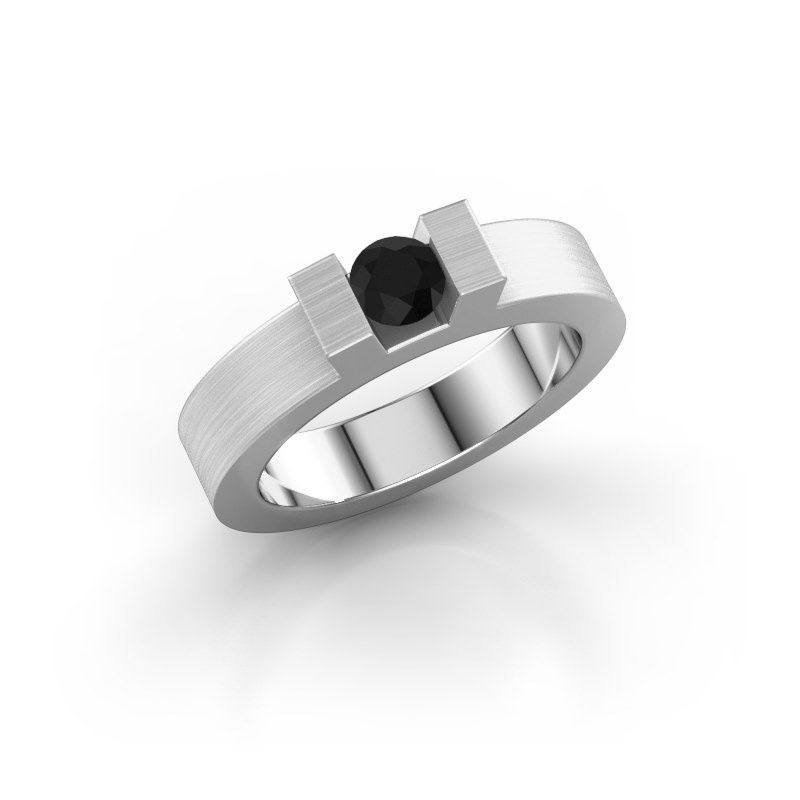 Afbeelding van Ring Leena 1<br/>950 platina<br/>Zwarte diamant 0.36 crt