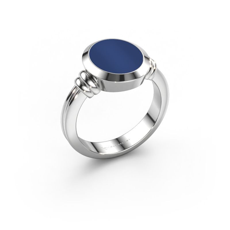 Signet ring Jake 2 950 platinum lapis 12x10 mm