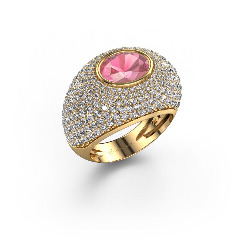 Ring Armida 585 gold tourmaline pink 9x7 mm