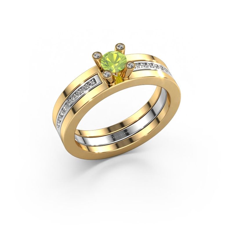 Engagement ring Alisha 585 gold peridot 4 mm