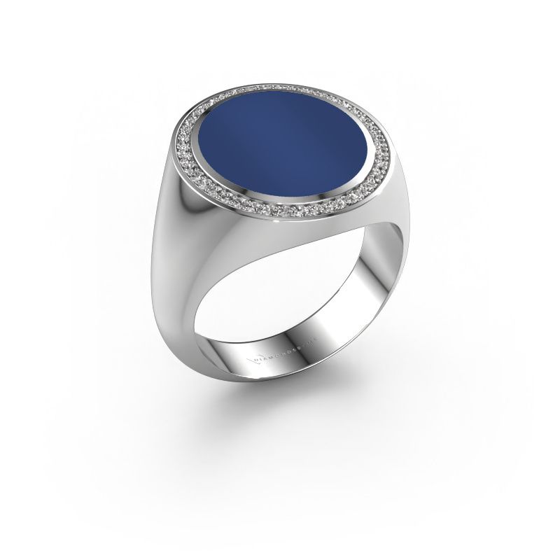 Signet ring Adam 5 950 platinum lapis 15x13 mm