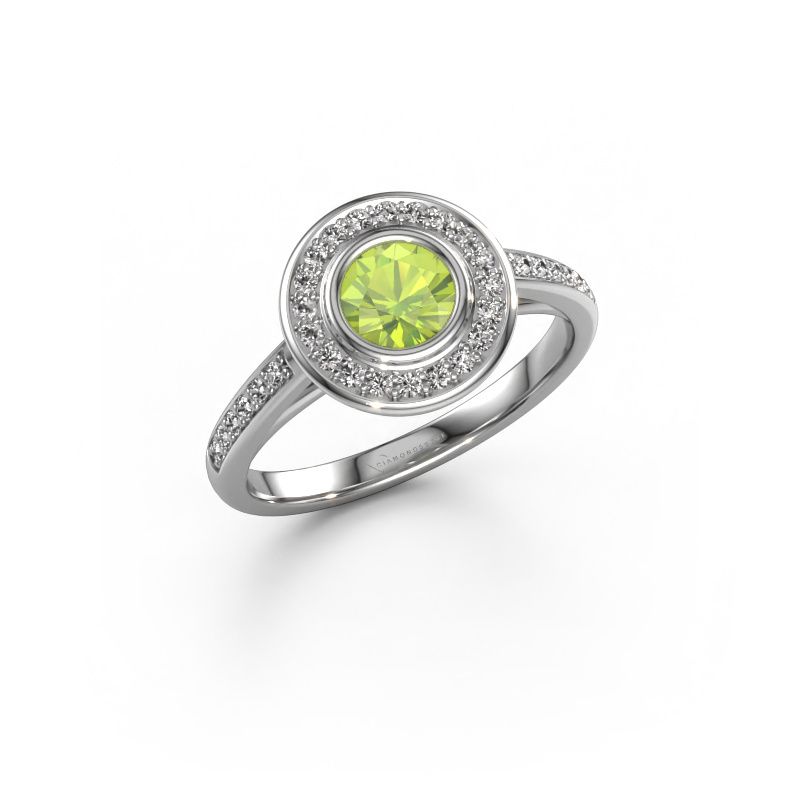 Verlobungsring Noud 2 RND 585 Weißgold Peridot 5 mm