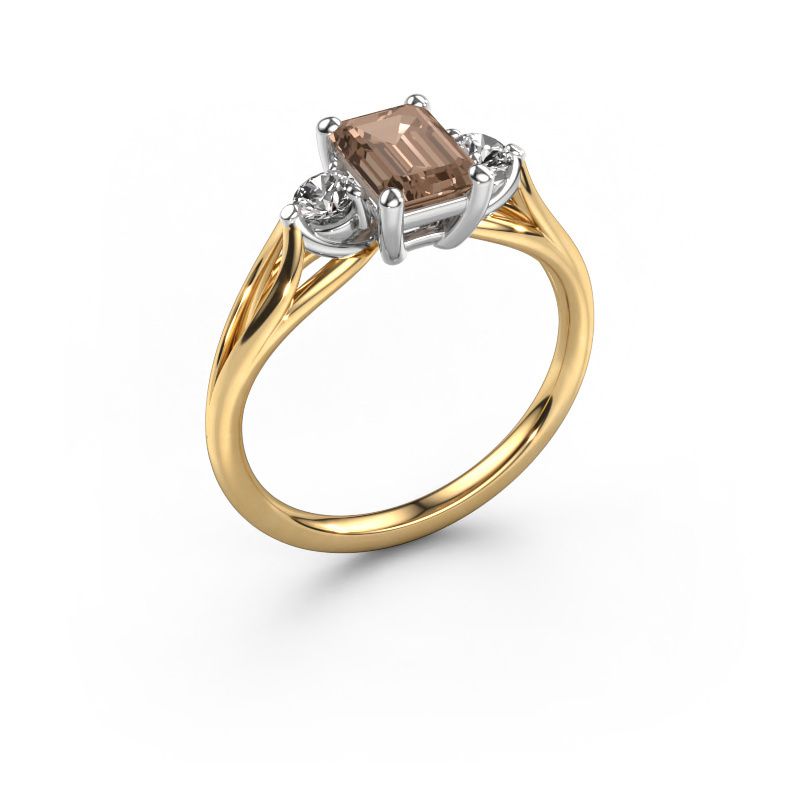 Engagement ring Amie EME 585 gold brown diamond 1.350 crt