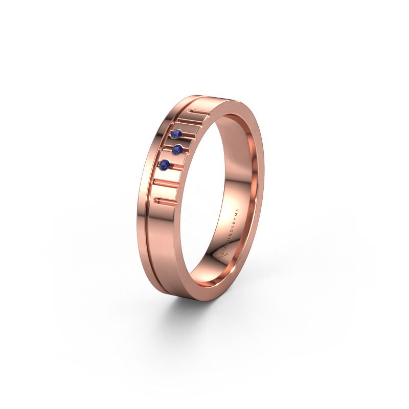 Vriendschapsring WH0332L14X 585 rosé goud saffier ±4x1.5 mm