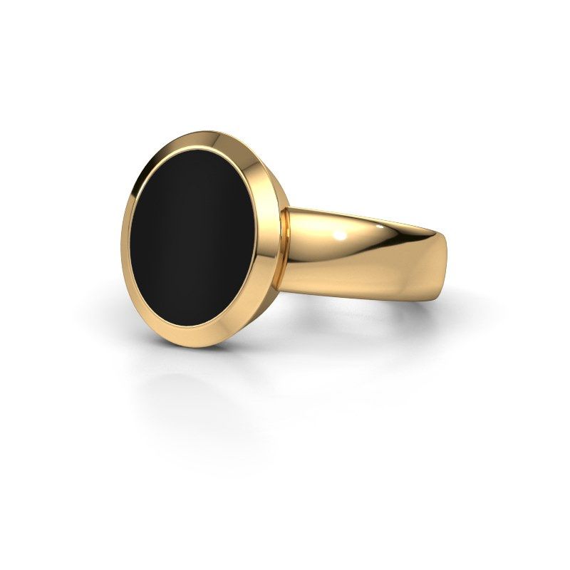 Afbeelding van Zegelring Oscar 3<br/>585 goud<br/>Onyx 12x10 mm
