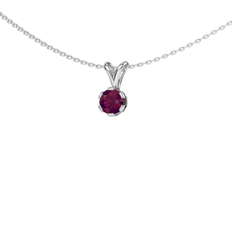 Pendant Julia 585 white gold rhodolite 5 mm