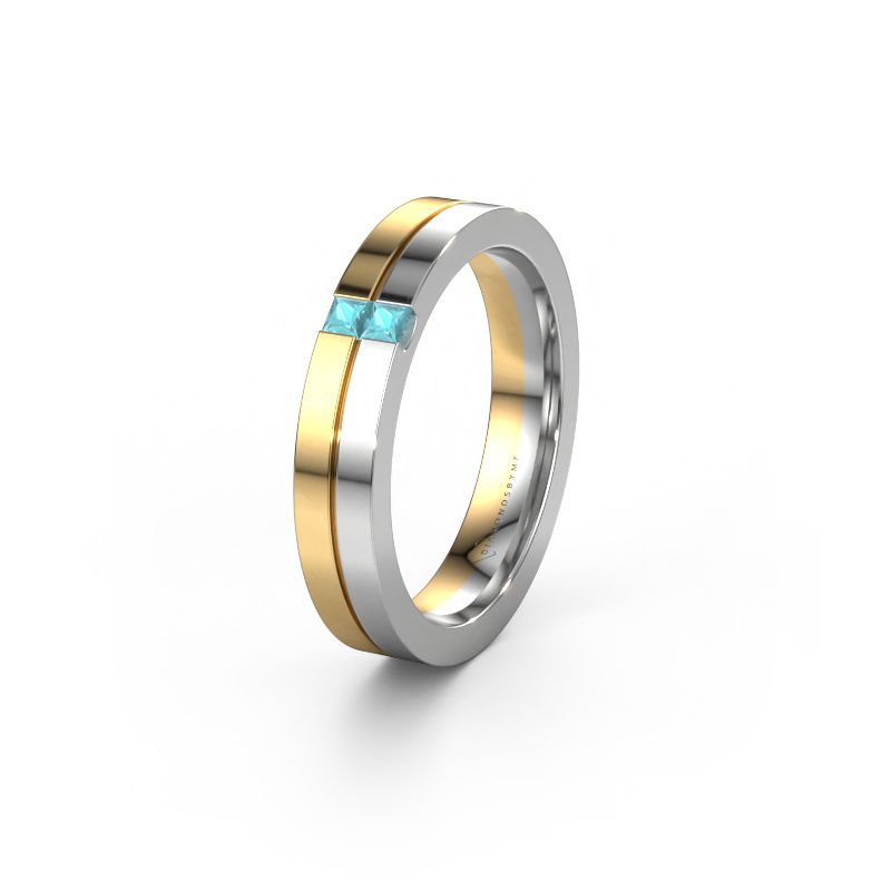 Alliance WH0225L14B 585 or jaune topaze bleue ±4x2 mm