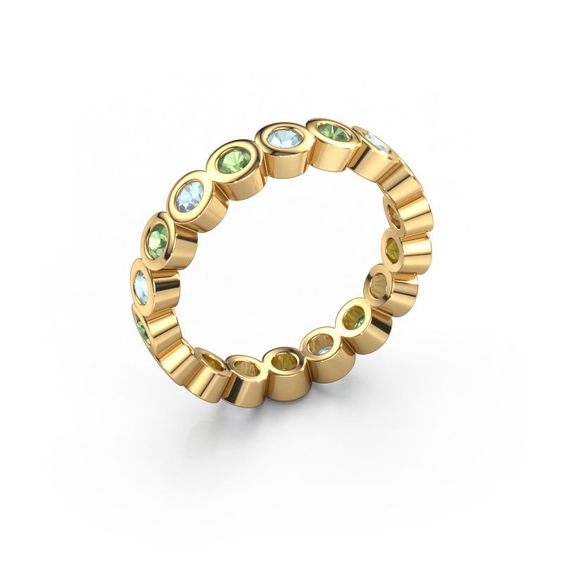 Vorsteckring Edwina 2 585 Gold Turmalin grün 2.5 mm