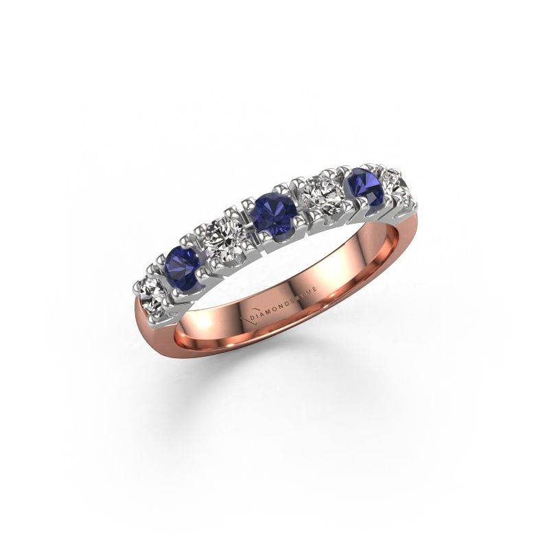 Bague Rianne 7 585 or rose saphir 3 mm