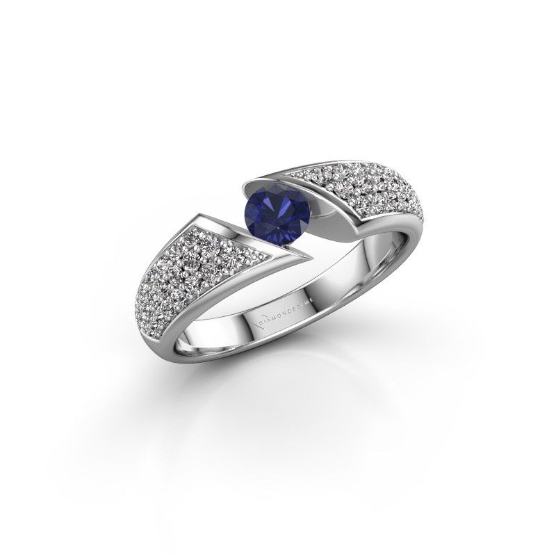Image of Engagement ring hojalien 3<br/>585 white gold<br/>Sapphire 4.2 mm