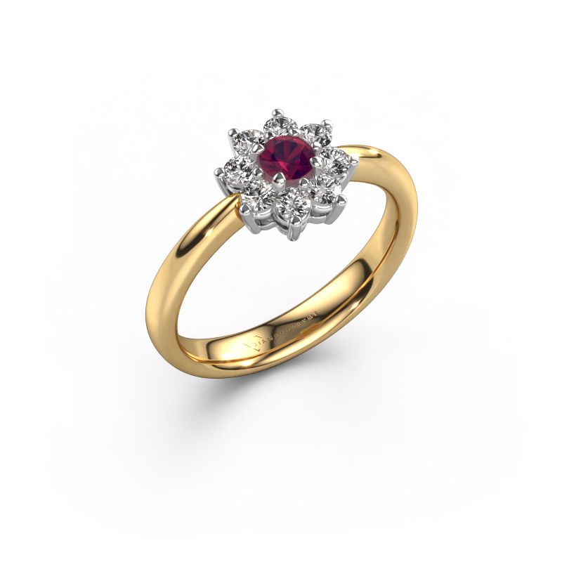 Engagement ring Camille 1 585 gold rhodolite 3.4 mm