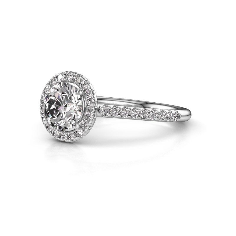 Image of Engagement ring seline rnd 2<br/>585 white gold<br/>diamond 1.340 crt