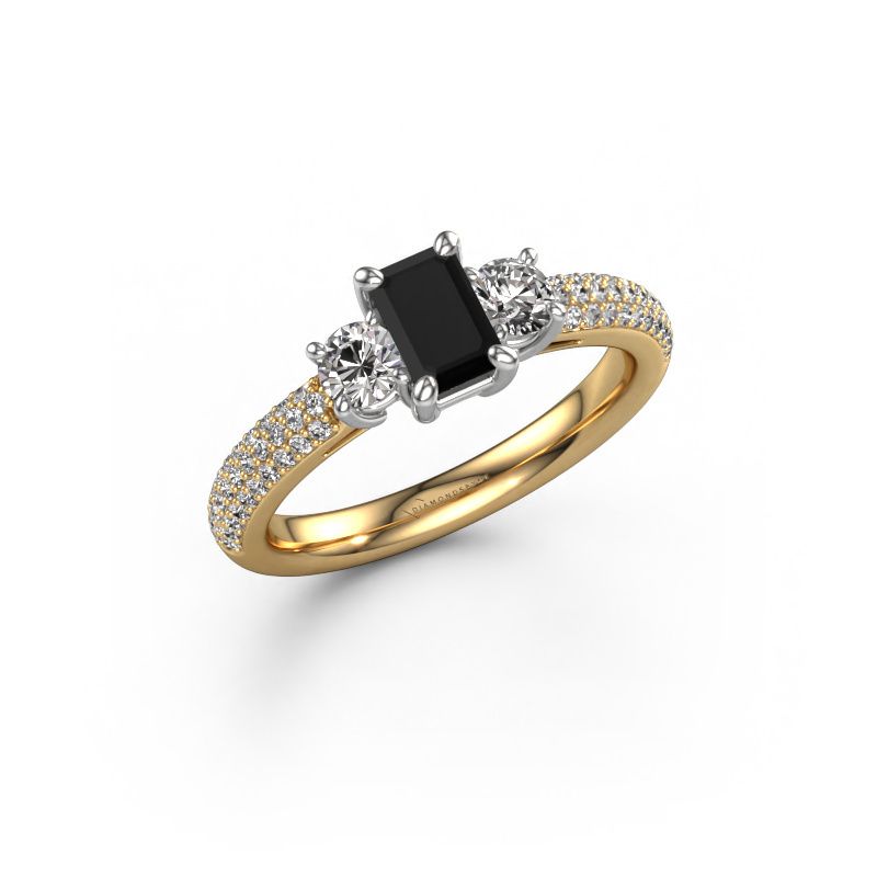 Verlovingsring Marielle EME 585 goud zwarte diamant 1.51 crt