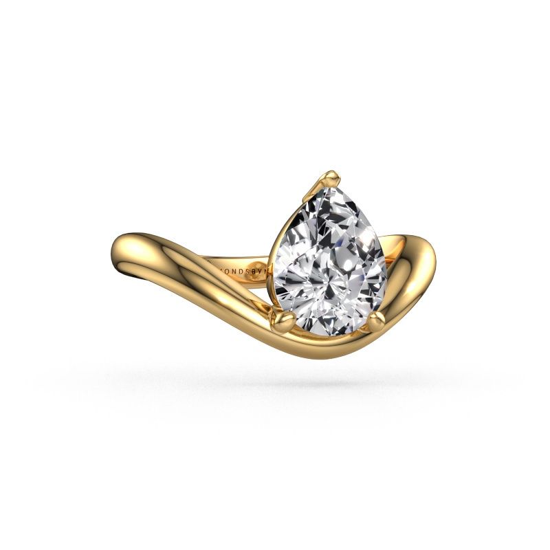 Engagement ring Femke PER 585 gold lab grown diamond 1.50 crt