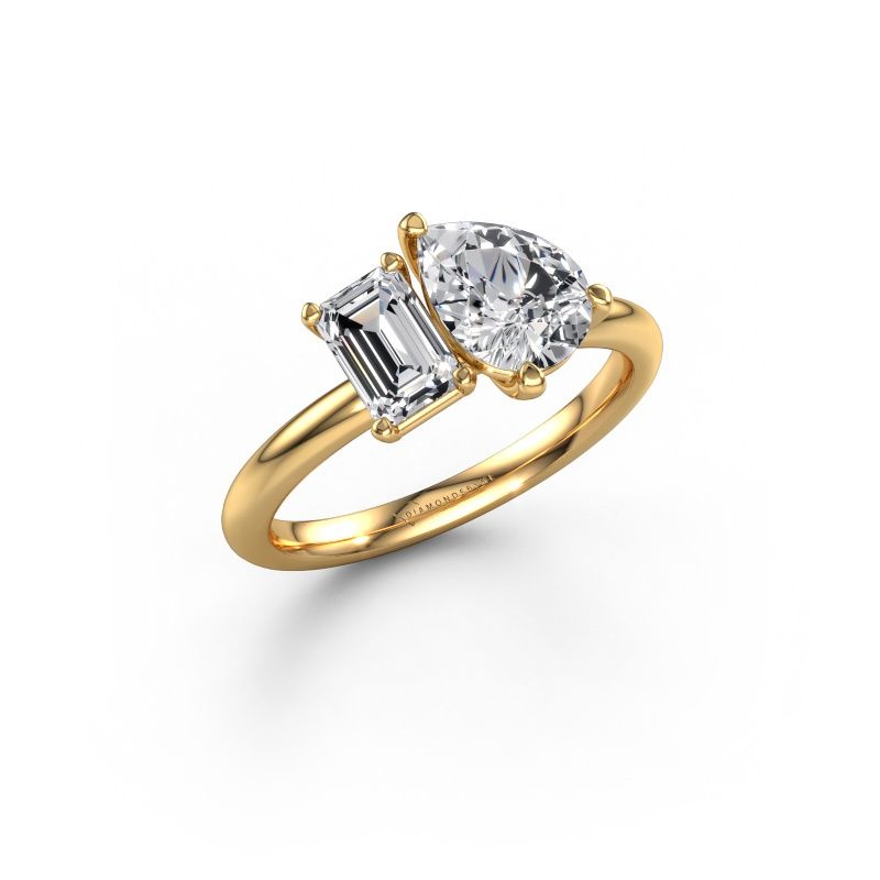 Engagement ring Toi et Moi PER-EME 585 gold lab-grown diamond 1.70 crt