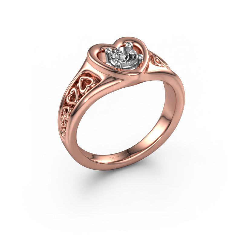Ring Eura 585 Roségold Lab-grown Diamant 0.25 crt