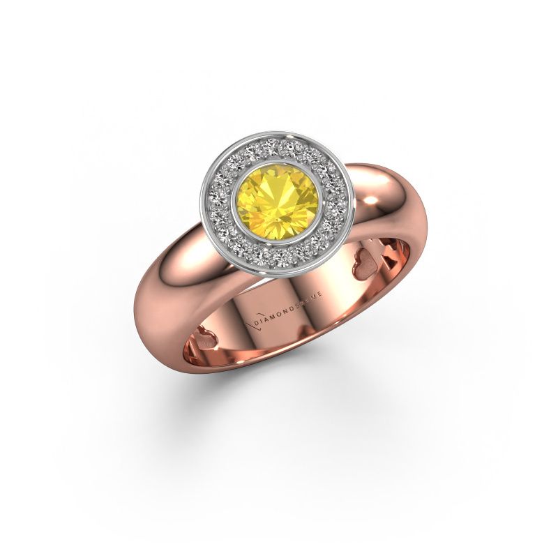 Ring Anna 585 Roségold Gelb Saphir 5 mm