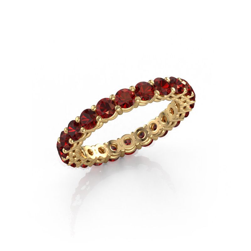 Stackable ring Michelle full 3.0 585 gold garnet 3 mm