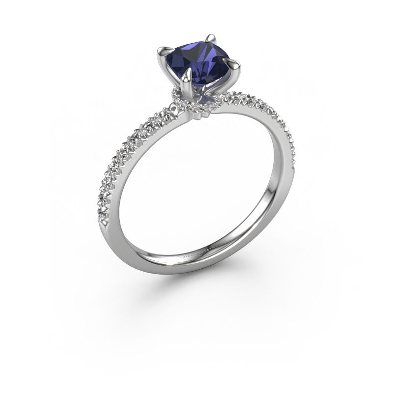 Engagement ring Crystal CUS 4 950 platinum sapphire 5.5 mm