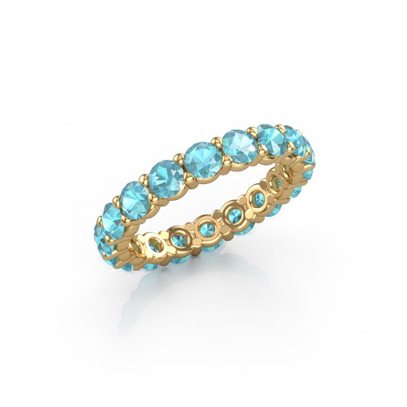 Ring Heddy rnd 3.4 585 gold blue topaz 3.4 mm
