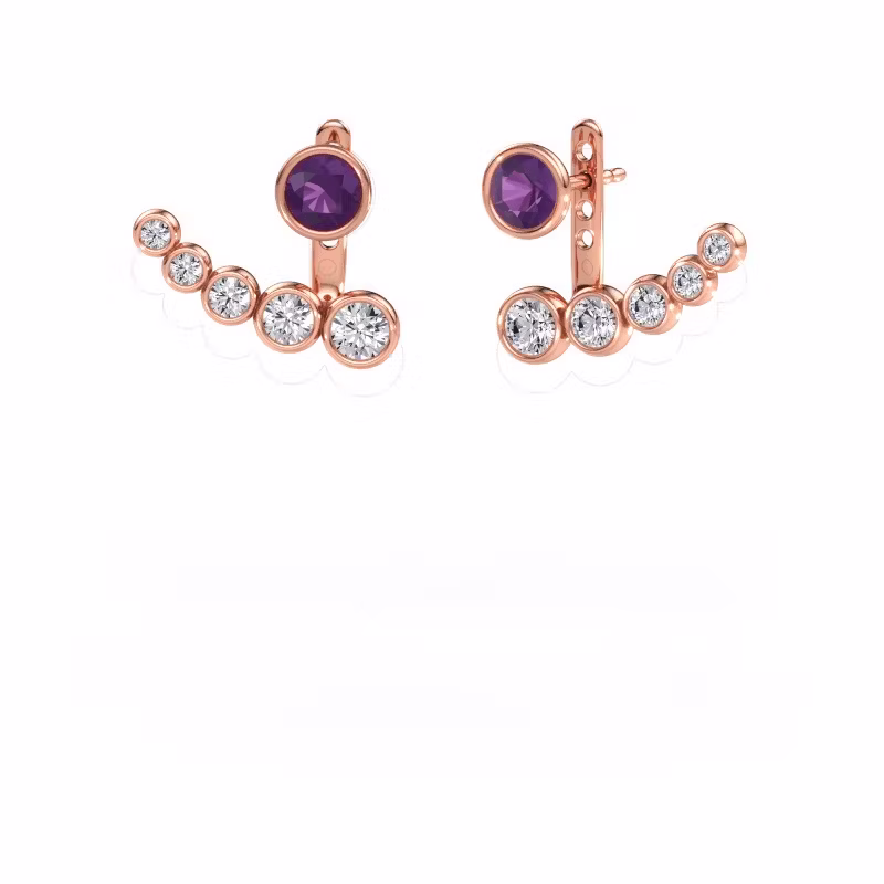 Ohrringe Wendy 585 Roségold Amethyst 5 mm
