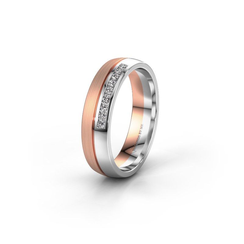 Image of Wedding ring WH0209L25APM<br/>585 rose gold ±5x1.7 mm<br/>Diamond