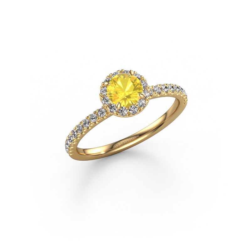 Engagement ring Miranda RND 585 gold yellow sapphire 6.5 mm