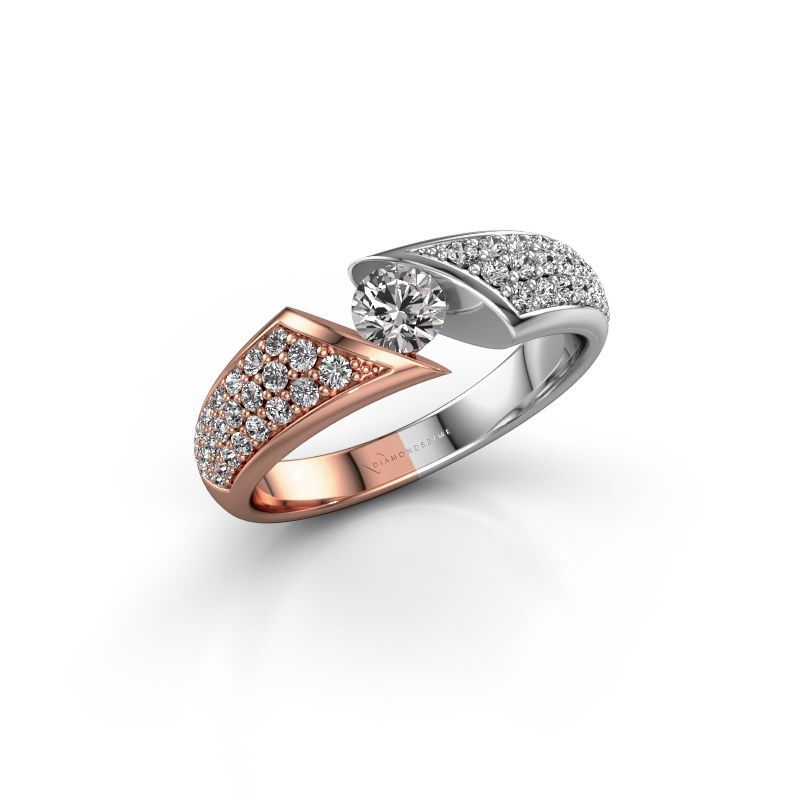 Image of Engagement ring hojalien 3<br/>585 rose gold<br/>Zirconia 4.2 mm