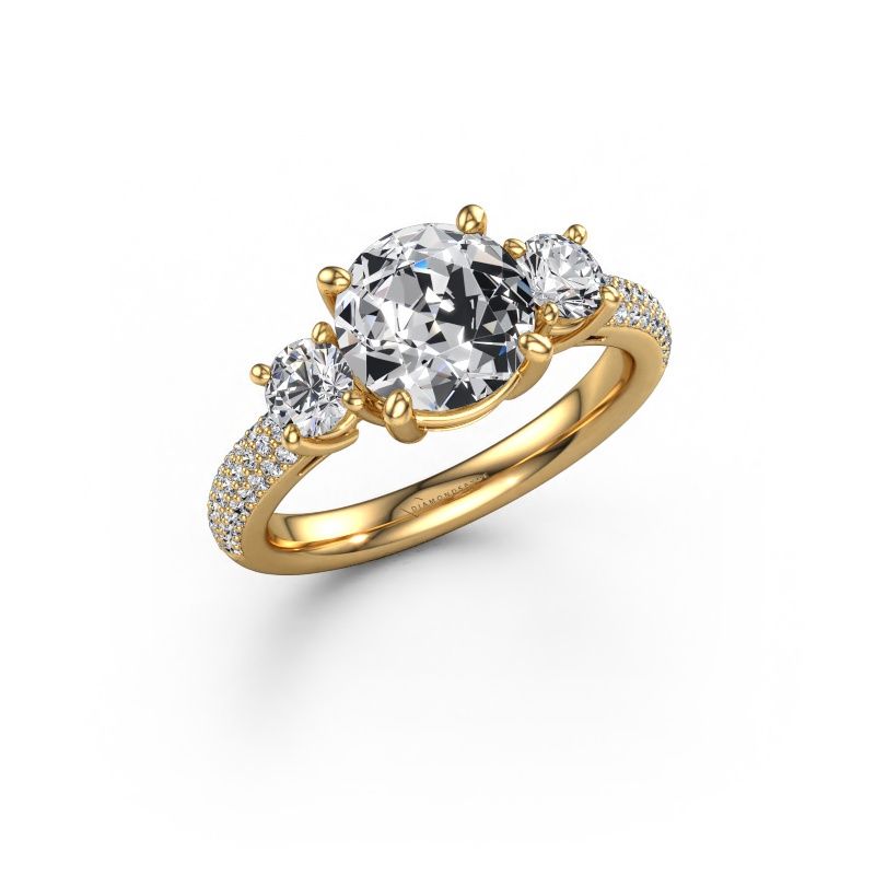 Förlovningsring Marielle RND 585 gult guld diamant 2.78 crt