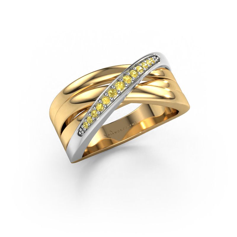 Ring Renna 2 585 gold yellow sapphire 1 mm