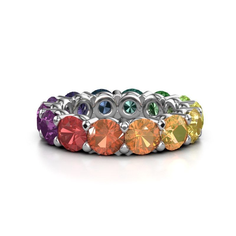 Bild von Ring heddy rnd 5.0<br/>585 Weißgold<br/>rainbow saphir 1 5 mm