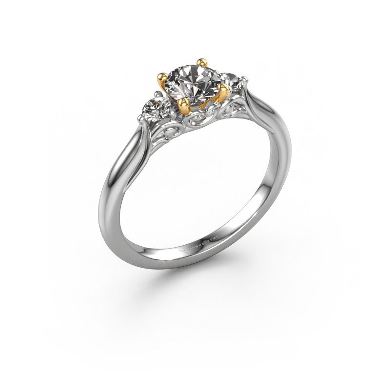 Engagement ring Laurian RND 585 white gold diamond 0.70 crt