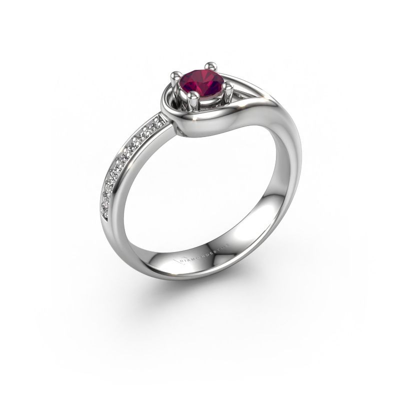 Ring Zara 950 platina rhodoliet 4 mm