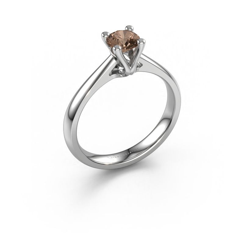 Verlovingsring Janna 1 585 witgoud bruine diamant 0.50 crt