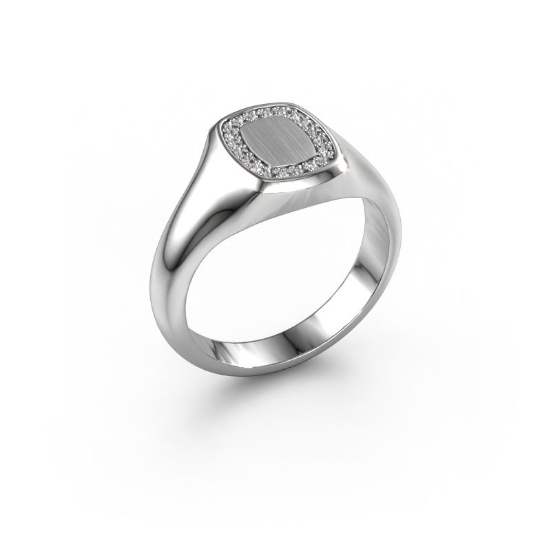 Men's ring Floris Cushion 1 950 platinum diamond 0.15 crt
