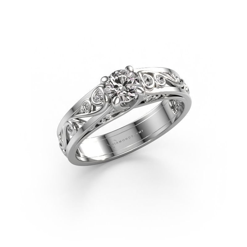 Ring Quinty 585 white gold diamond 0.485 crt