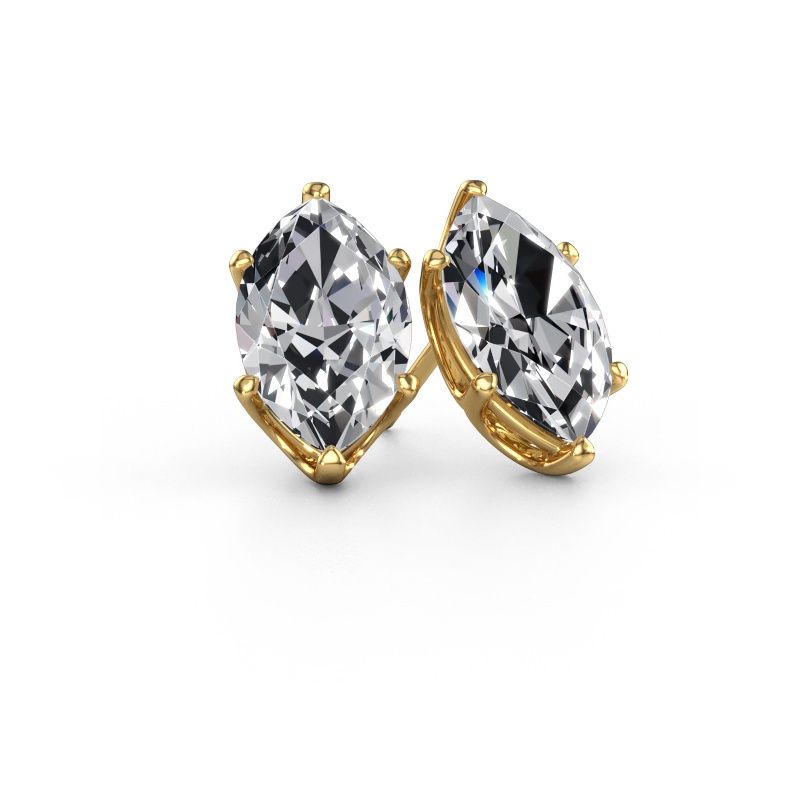 Stud earrings Sam MRQ 585 gold lab grown diamond 3.00 crt