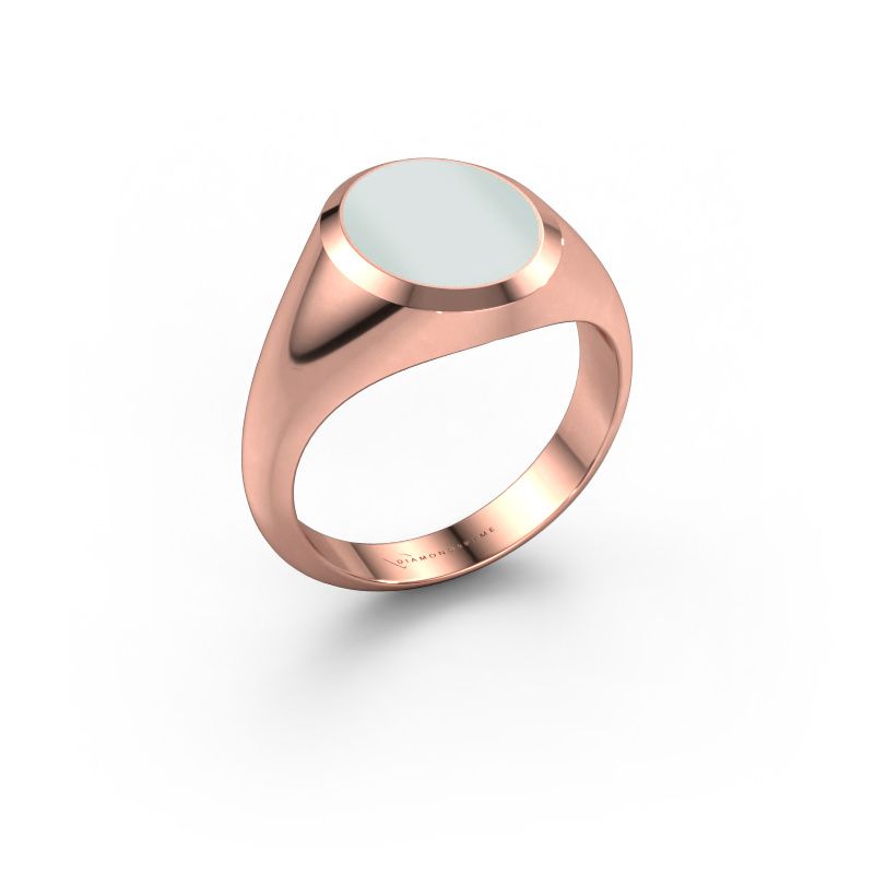 Chevalière Herman 2 585 or rose nicolo verte 12x10 mm