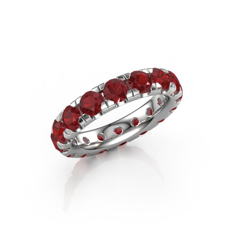 Vorsteckring Jackie 4.0 950 Platin Rubin 4 mm