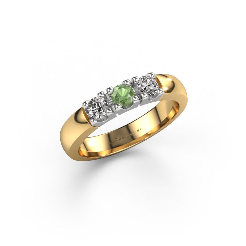 Ring Rianne 3 585 Gold Turmalin grün 3.4 mm
