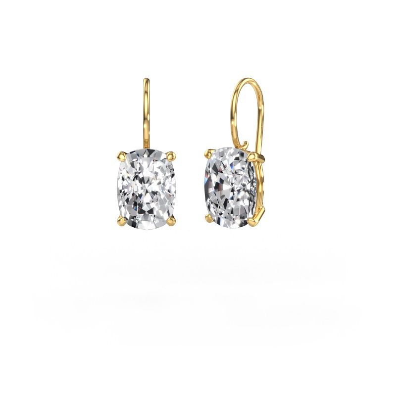 Drop earrings Cleo CSH 585 gold lab grown diamond 10.00 crt